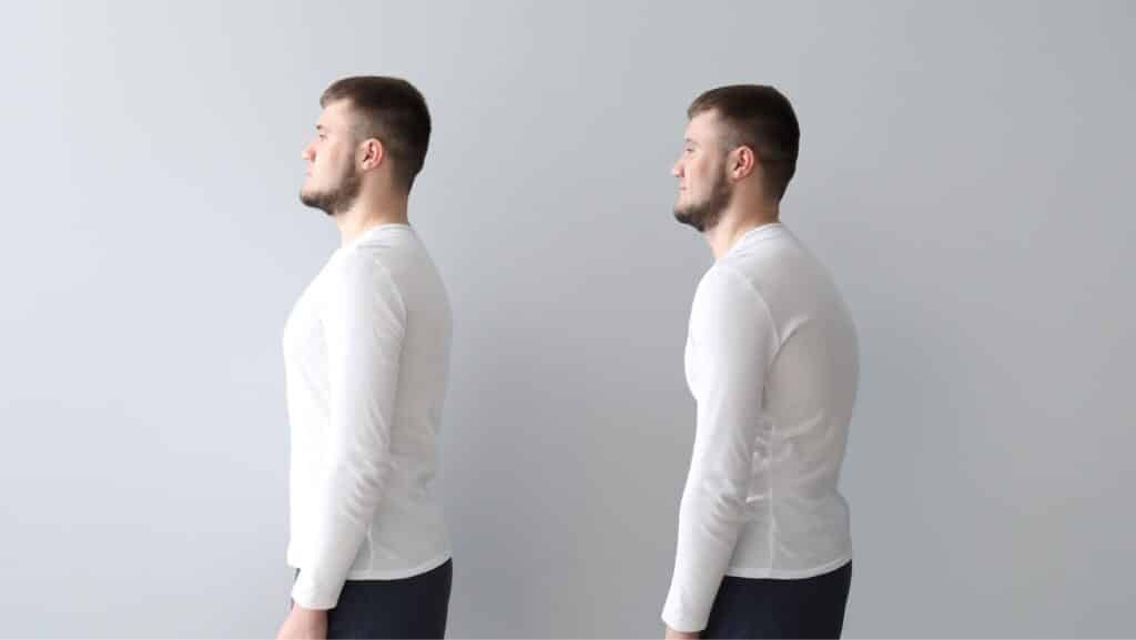 Man demonstrating better posture