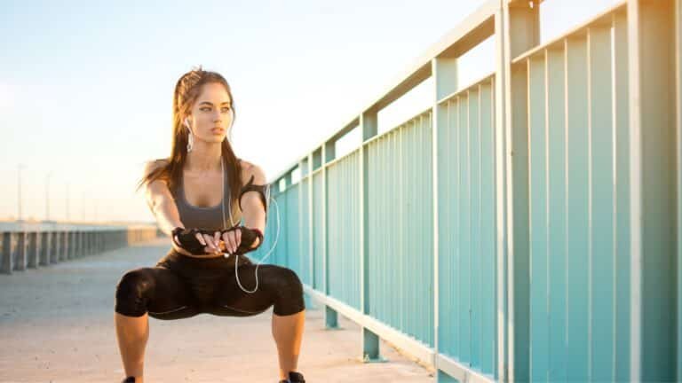 Woman doing bodyweight squat